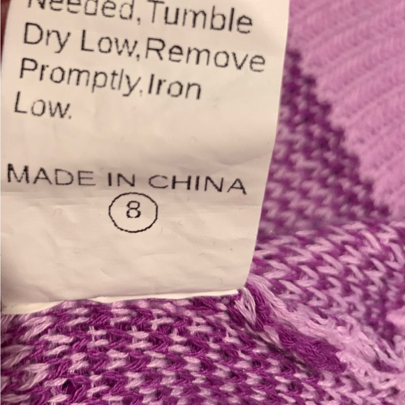 EUC SHEIN Zebra Striped Pattern Sweater Vest Sz L pink - Picture 6 of 9